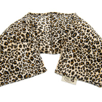 organic flaxseed ComfyWrap heat wraps in cheetah 