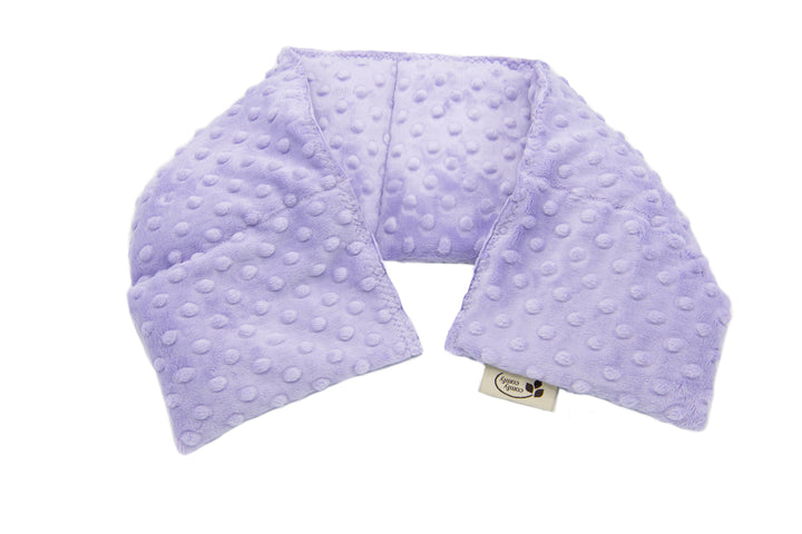 organic flaxseed ComfyWrap heat wrap in purple